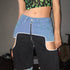 Contrast color hollowed-out trousers for women - ROUTINE FASHION
